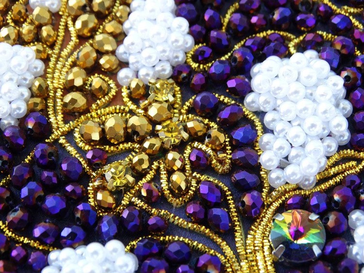 Набор для вышивания хрустальными камнями «Спас Лоза истинная» маленькая (акриловый жемчуг)  — картинка 9