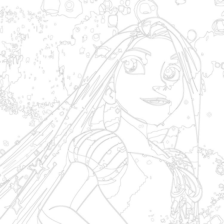 Картина по номерам «Герои Дисней: Рапунцель, мультики 40х40» — картинка 3