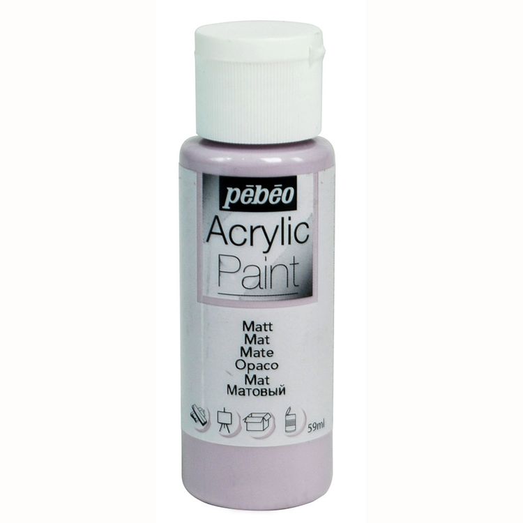 Краска акриловая Pebeo Acrylic Paint декоративная матовая (Лаванда), 59 мл