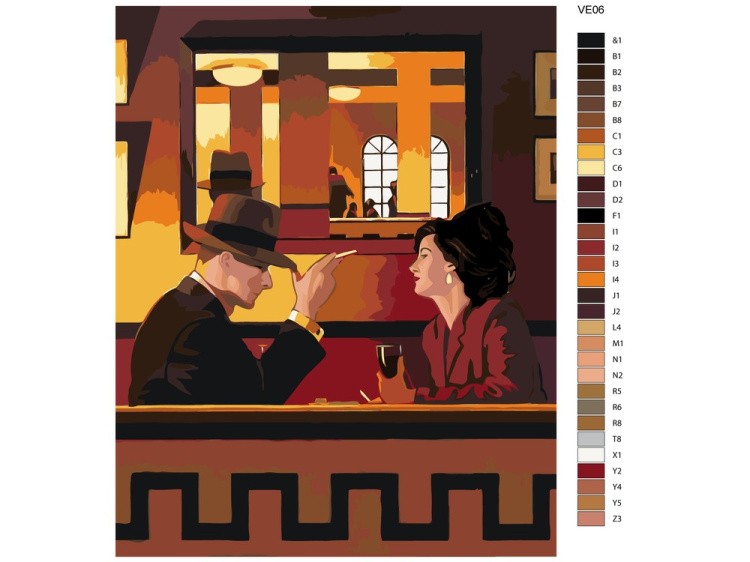 Картина по номерам «Мужчина в зеркале» — картинка 2