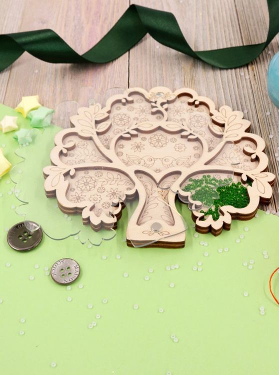 Органайзер для бисера с крышкой «Дерево счастья» — картинка 2