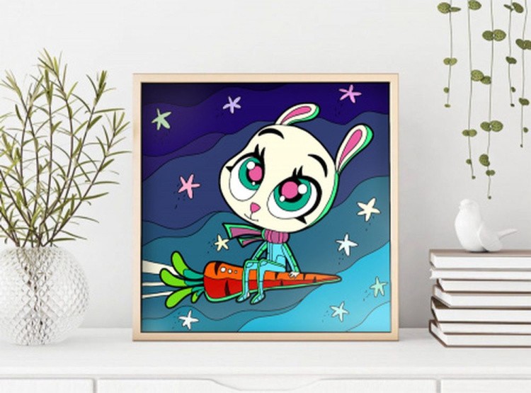 Картина по номерам «Морковка-космолет» — картинка 3