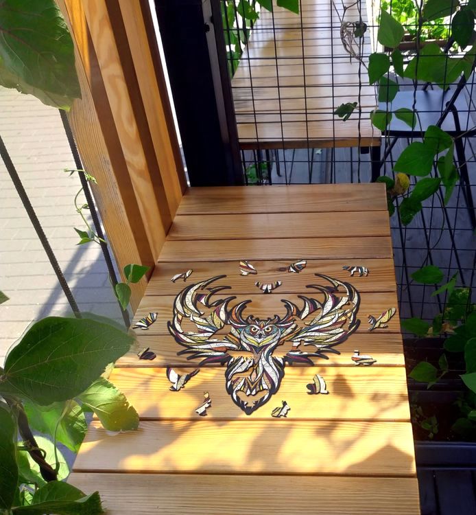 Деревянные фигурные пазлы «Мудрая Сова S», Eco Wood Art — картинка 6