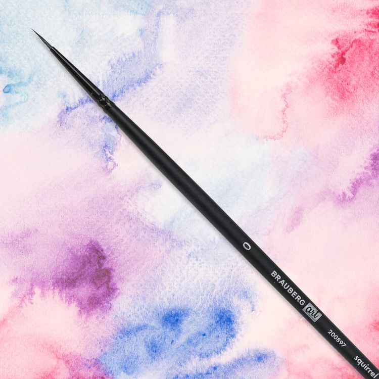 Кисть художественная профессиональная Art Classic, белка, круглая, № 0, длинная ручка, Brauberg — картинка 5