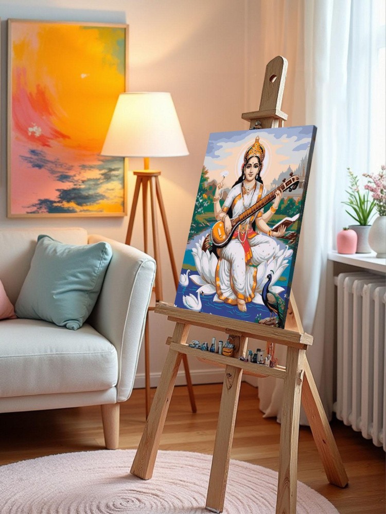 Картина по номерам Богиня Сарасвати на лотосе Буддизм — картинка 10