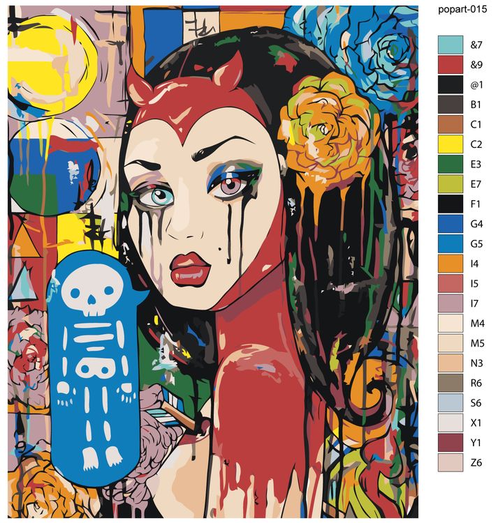 Картина по номерам «Pop Art Поп-арт 6» — картинка 3