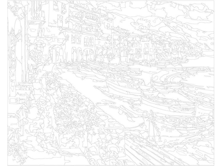 Картина по номерам «Лодки на берегу» — картинка 3