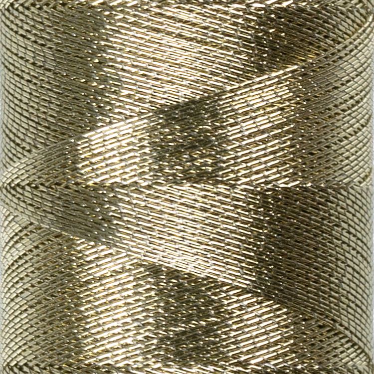 Нитки металлизированные, 100% полиэстер, 12 шт. по 100 м, цвет: под светлое золото, Gamma — картинка 2