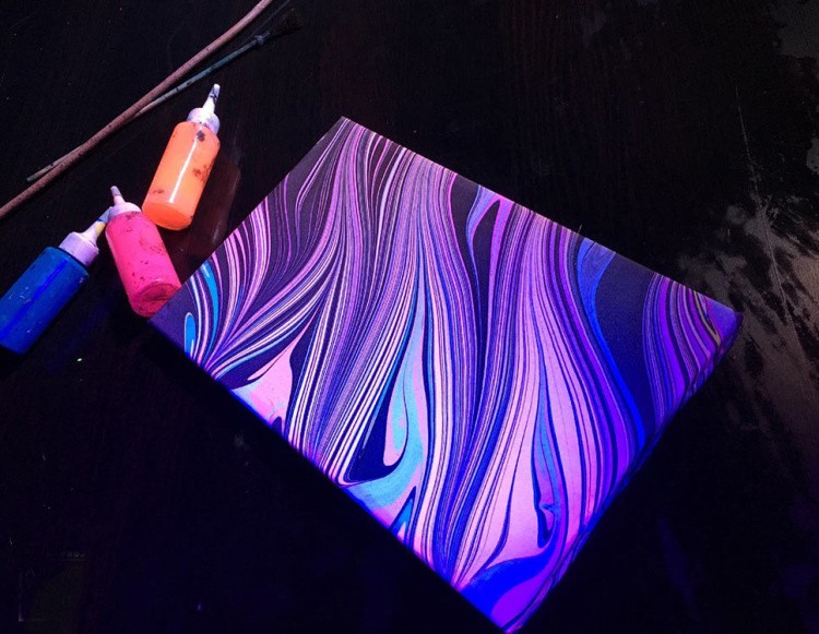 Холст белый для эбру А3 (30х40 см), Amazing Color — картинка 5