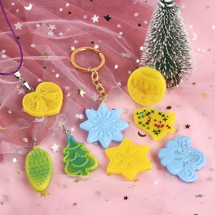 Силиконовый молд - Набор елочных игрушек, 13x12см — картинка 10