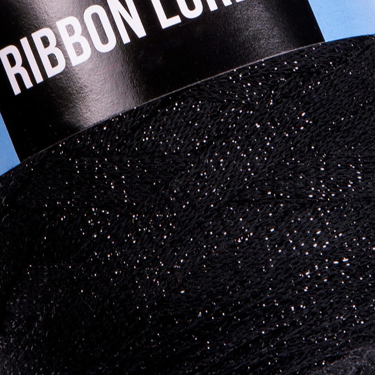 Пряжа YarnArt Ribbon Lurex (Риббон Люрекс) (722), черный, 5 шт. по 250 г — картинка 2