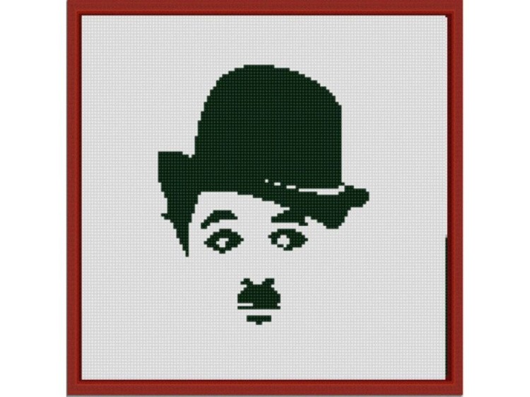 Рисунок на ткани «Чарли Чаплин»