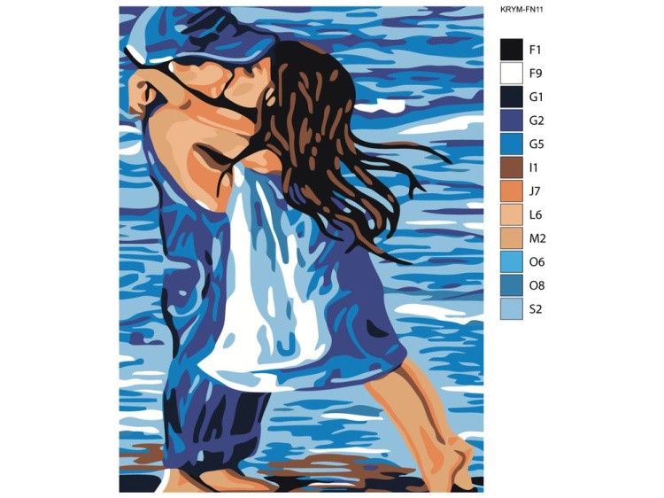 Картина по номерам «Поцелуй» — картинка 2