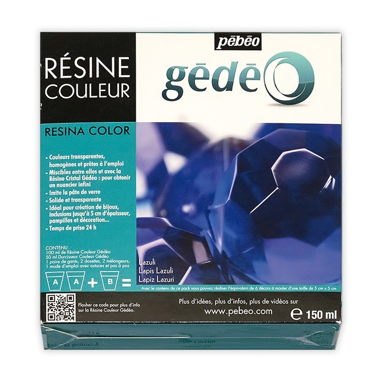 Эпоксидная смола цветная (лазурит) Gedeo 150 мл, Pebeo — картинка 2