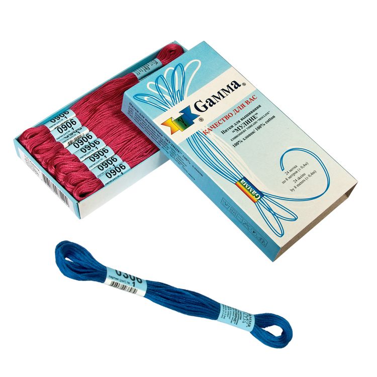 Нитки для вышивания Gamma мулине, 24 шт. по 8 м, цвет: 3022 темно-рыжий — картинка 3