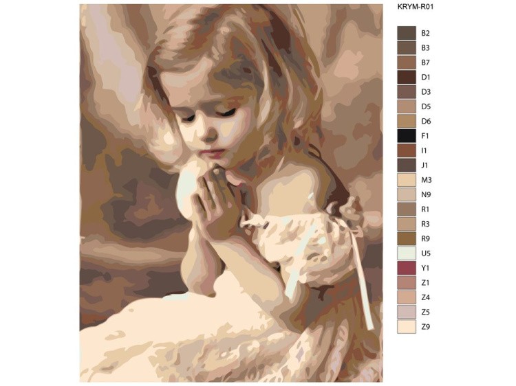 Картина по номерам «Детская молитва» — картинка 2