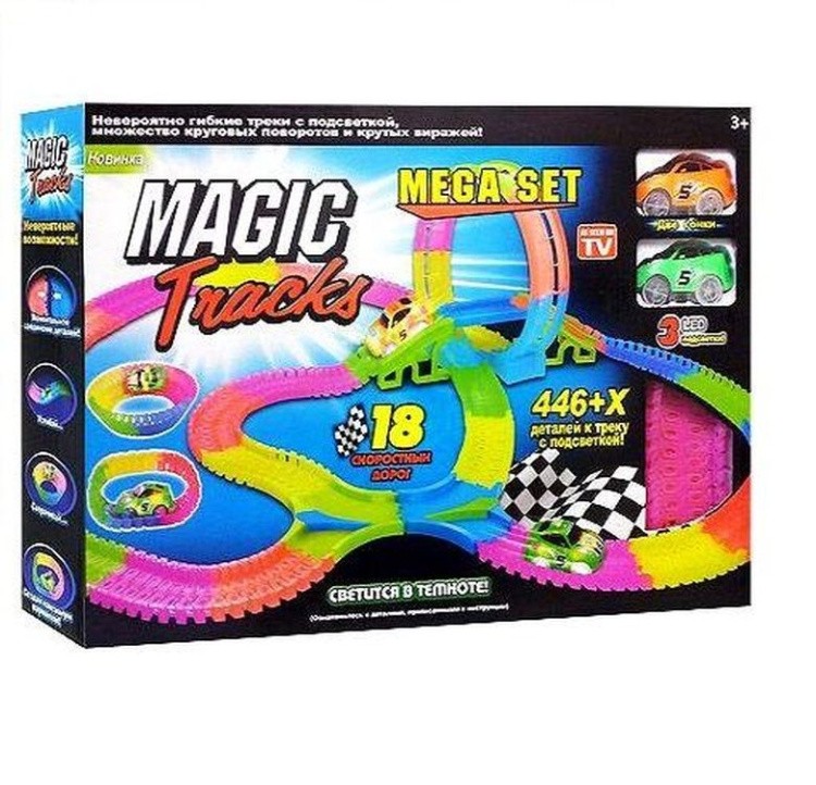 Конструктор Гоночная трасса Magic Tracks «Mega Set» 446 деталей