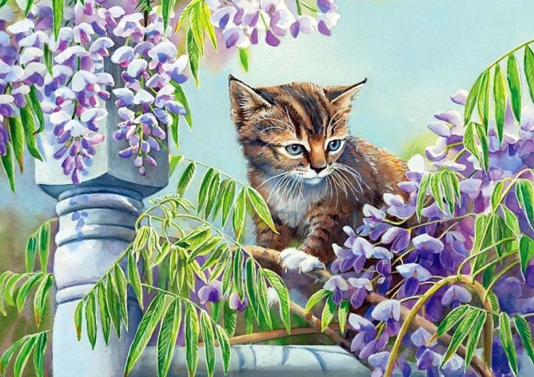 Рисунок на ткани «Котенок»