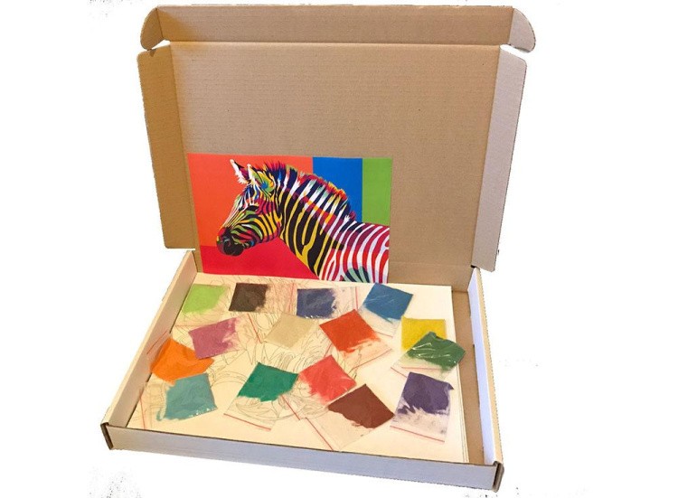 Картина цветным песком «Зебра» — картинка 4