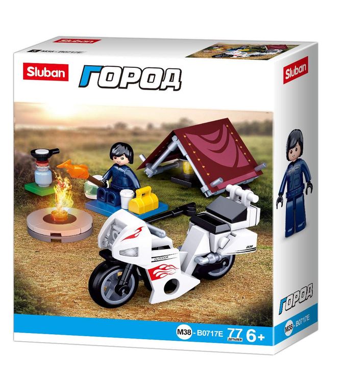 Конструктор «Город. Мотоцикл», 77 деталей — картинка 2