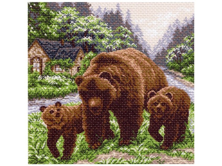 Рисунок на канве «Медвежий угол»
