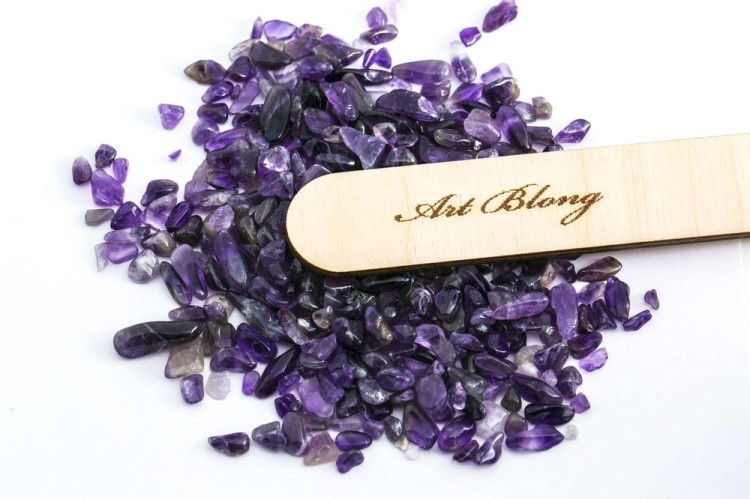 Натуральный камень Аметист крупный (фракция 4-12 мм) 90 г, Art Blong — картинка 2