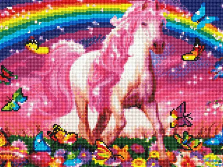 Алмазная вышивка «Розовая лошадка»