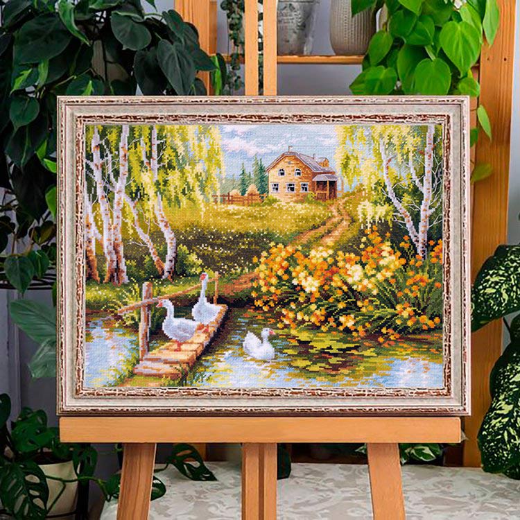 Набор для вышивания «Деревенский пруд» — картинка 16