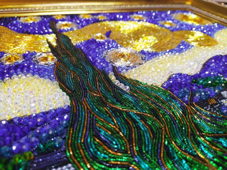 Набор вышивки хрустальными камнями «Звездная ночь Ван Гога» — картинка 7