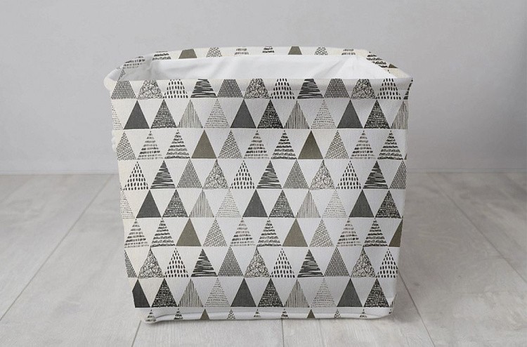 Ткань Лен, 140 г/м², 5 м x 150 см, цвет: молочный, геометрический принт, TBY — картинка 8