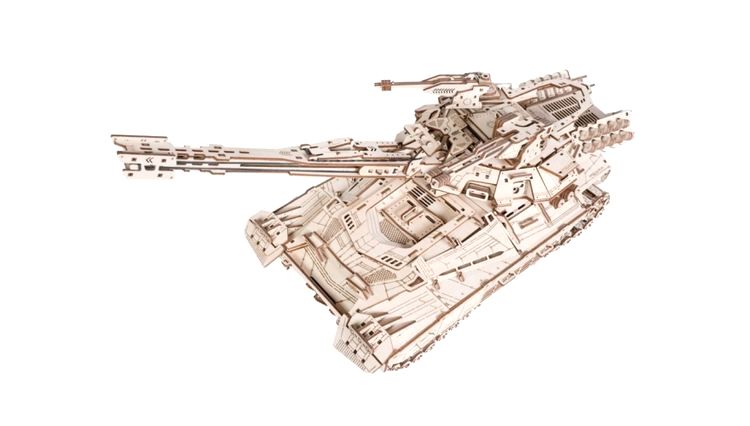 Деревянный конструктор, сборная модель танка Lemmo «Хищник» — картинка 5