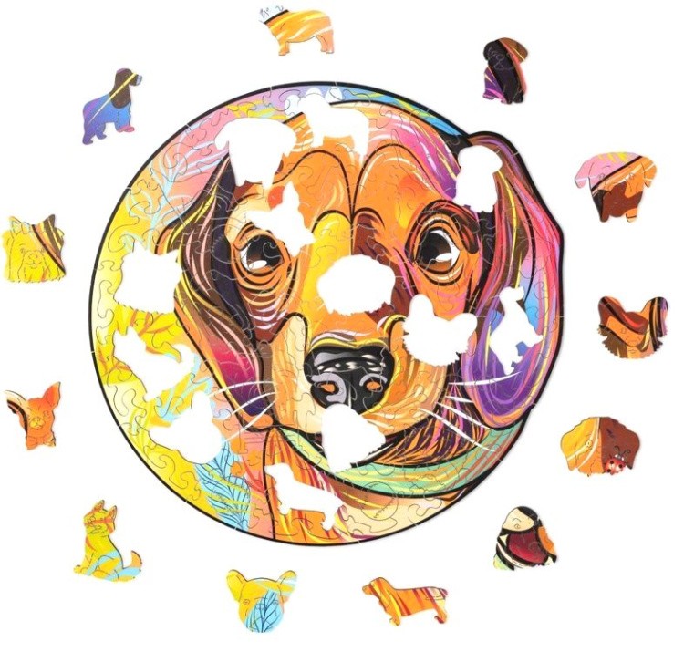 Деревянный пазл Wood Trick «Щенок Чарли (Такса)» — картинка 2