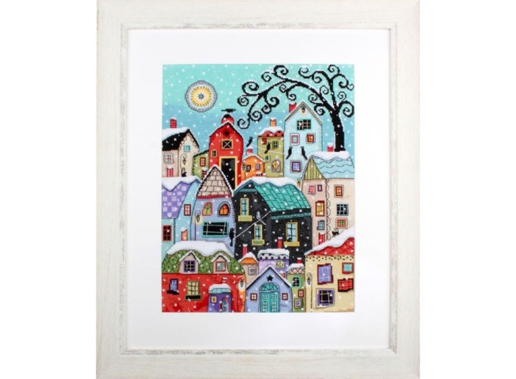 Набор для вышивания «Тихо падает на крыши снег» — картинка 2