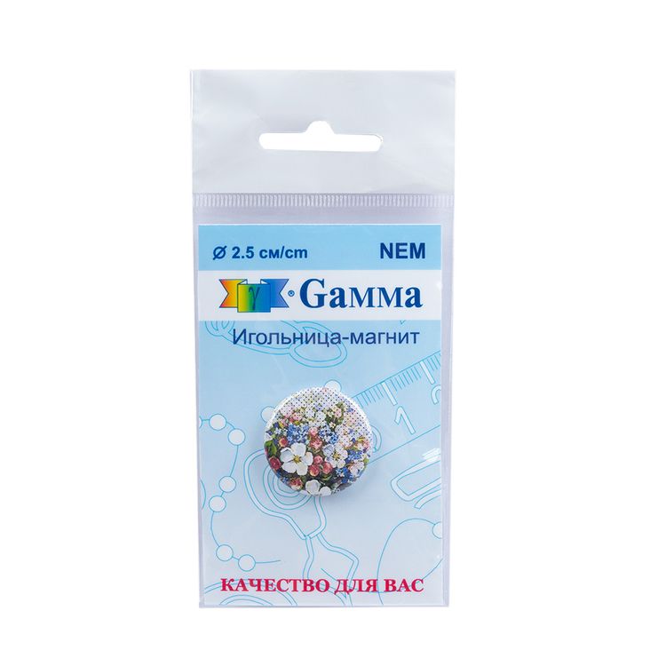Игольница-магнит «Цветы на канве» — картинка 4