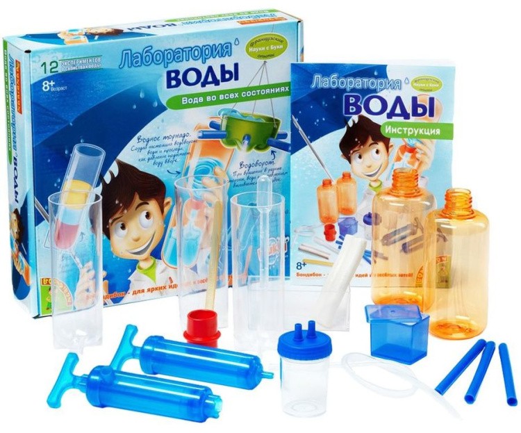 «Лаборатория воды» Французские опыты Науки с Буки Bondibon (12 экспериментов) — картинка 2