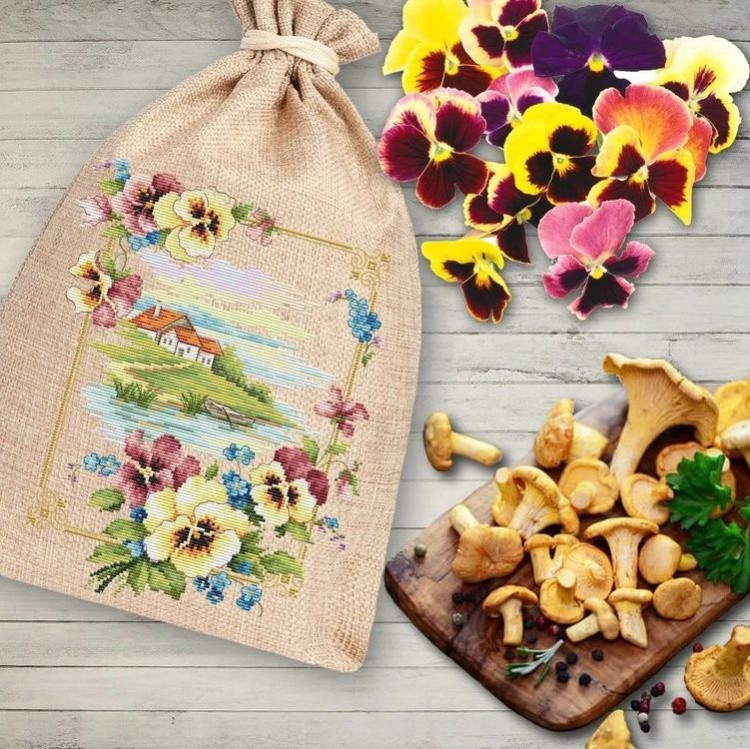 Набор для вышивания «Родные просторы. Анютины глазки» — картинка 3