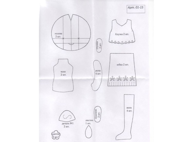 Набор для шитья игрушки «Покахонтас» — картинка 5