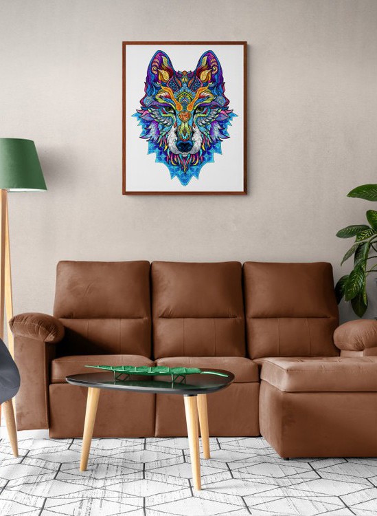 Деревянные пазлы «Снежный Волк L», Woodbests — картинка 8