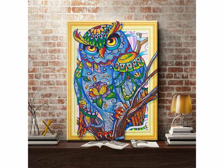 Алмазная вышивка 5D «Мудрая сова» — картинка 6