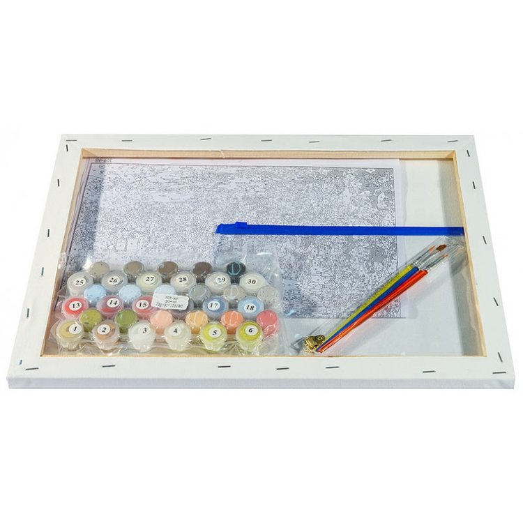 Картина по номерам «Городок на берегу» — картинка 3