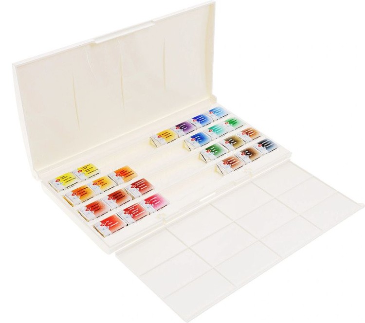 Краски акварельные художественные «Санкт-Петербург», 24 цв., кювета 2,5 мл, Невская палитра — картинка 3