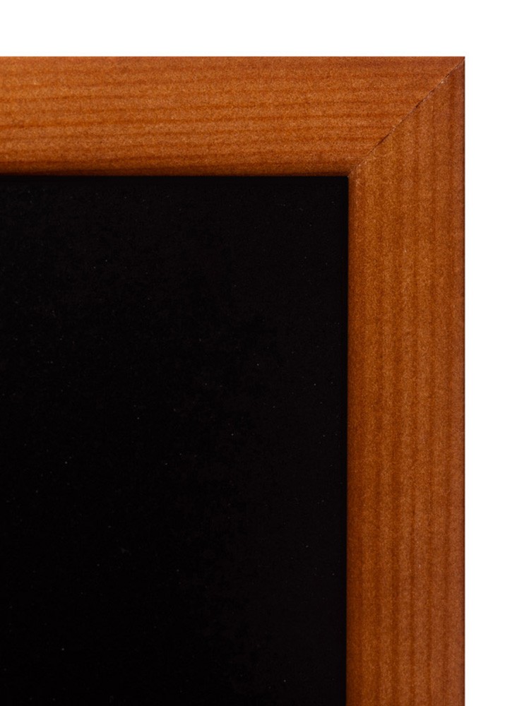 Доска меловая немагнитная 30x42 см (A3), черная, в деревянной раме (в полиэтиленовой пленке) — картинка 2