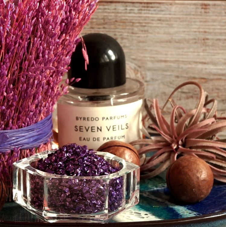 Стеклянная крошка мелкая фиолетовая, 100 гр — картинка 2