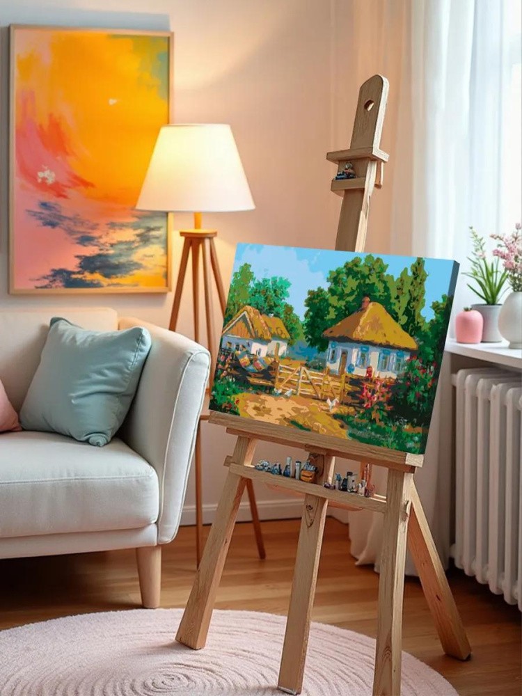 Картина по номерам «Летом в деревне» — картинка 9