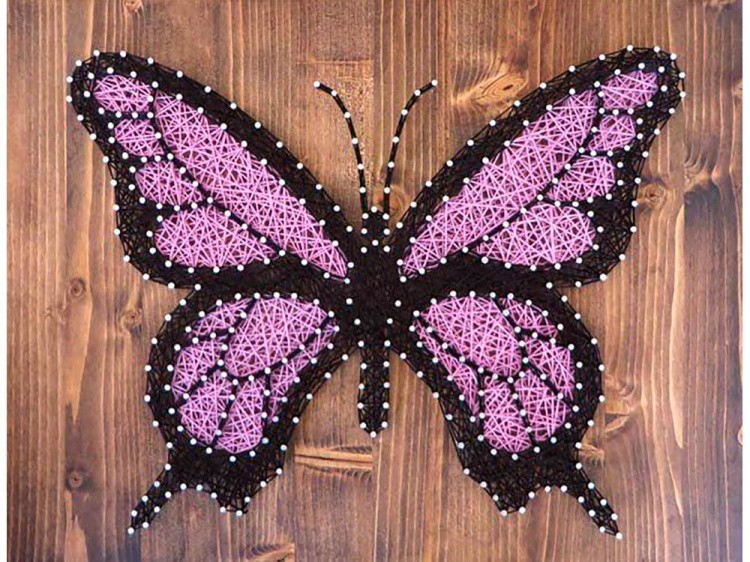 Набор для творчества STRING ART «Бабочка фиолетовая»