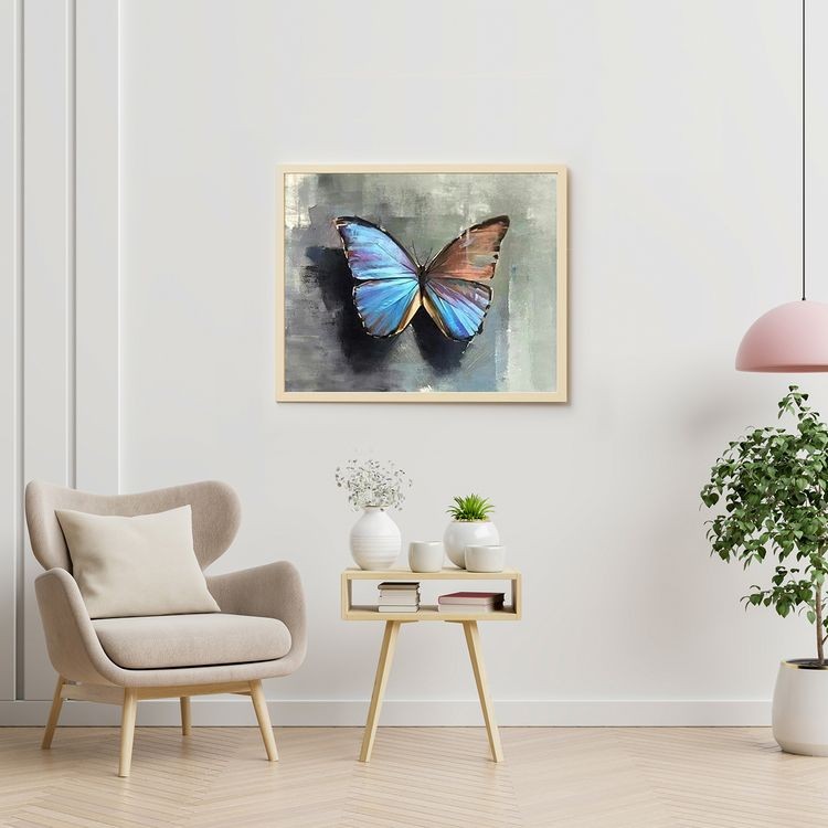 Картина по номерам «Голубая бабочка» — картинка 4