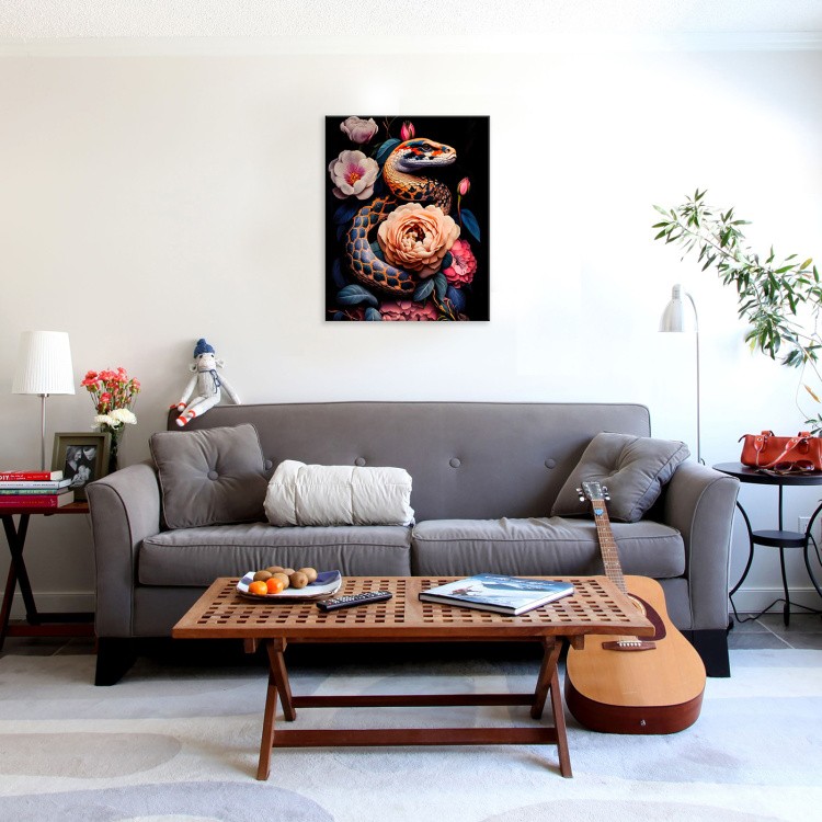 Картина по номерам «Черный холст Красота змеи» — картинка 4