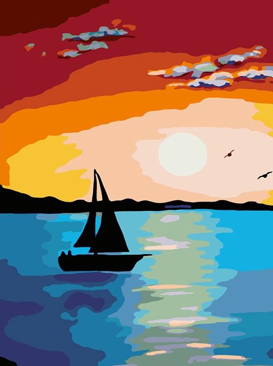 Картина по номерам «Море на закате»