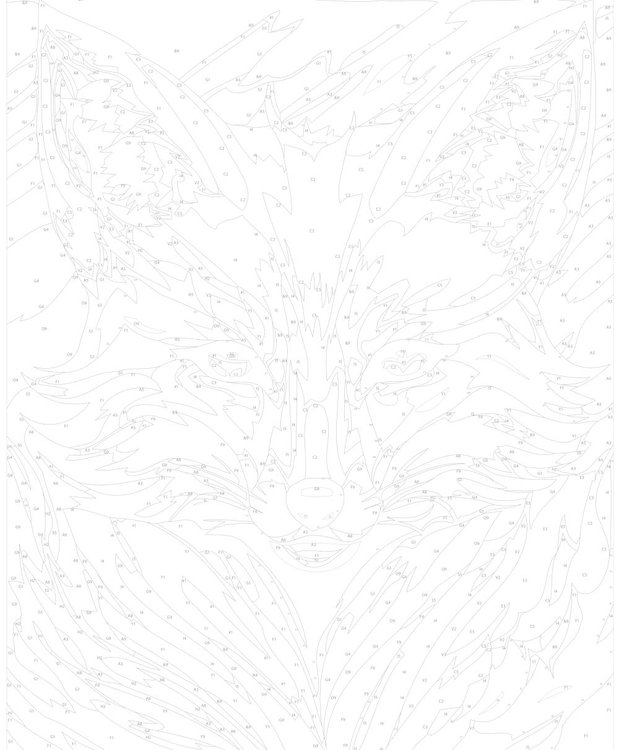 Картина по номерам «Портрет цветной лисы» — картинка 3