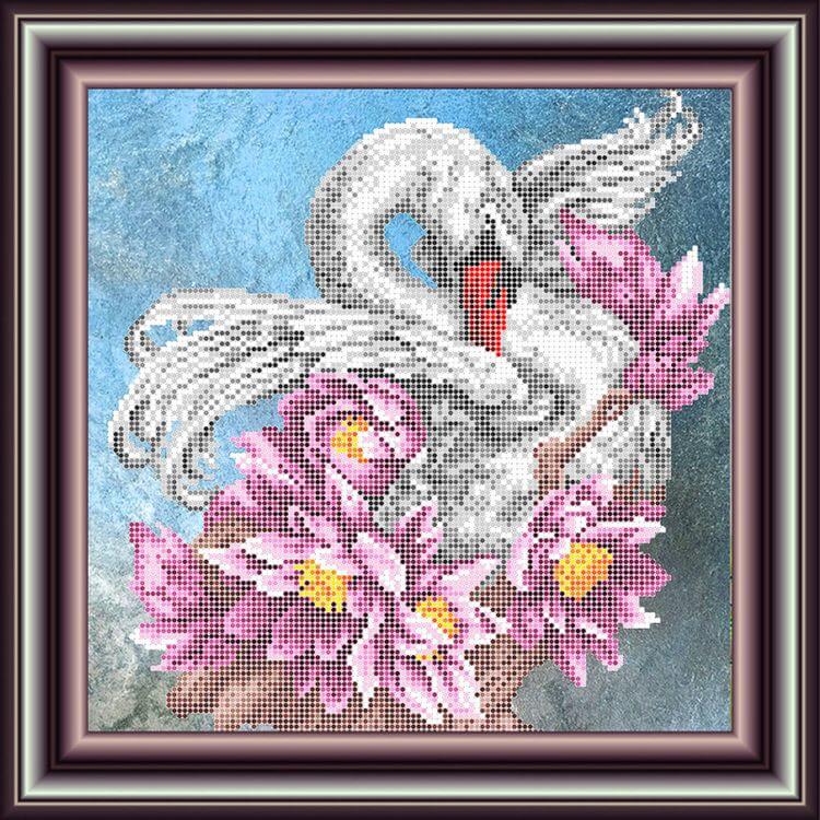 Рисунок на ткани «Лебедь»